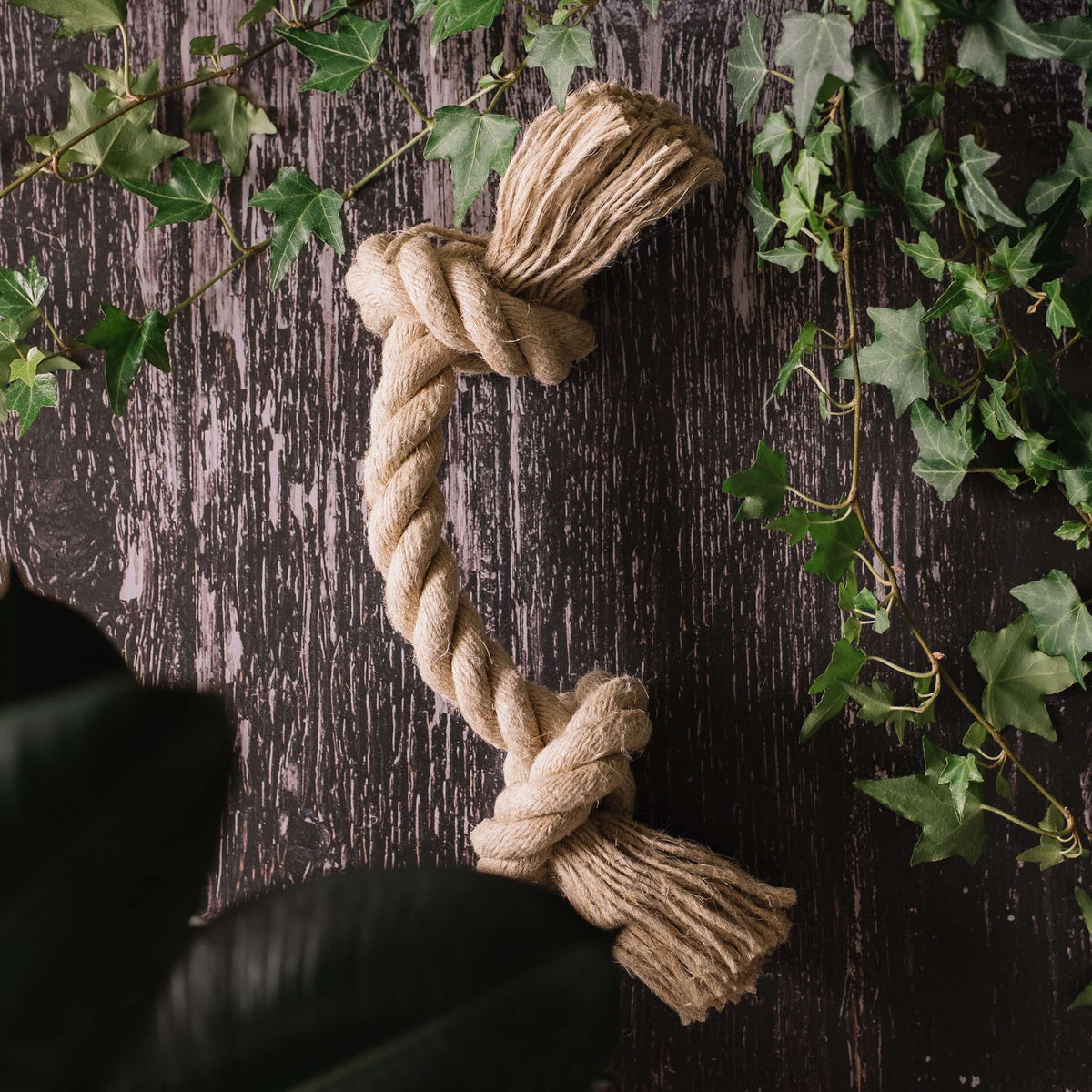 Knot Twice - Smug Mutts Natural and Organic Hemp Rope Toy with Two Knots Natural and Eco Friendly Dog Toy